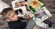 À 9 ans, cet enfant russe peint des portraits d'animaux et les échange afin d'aider un refuge pour animaux