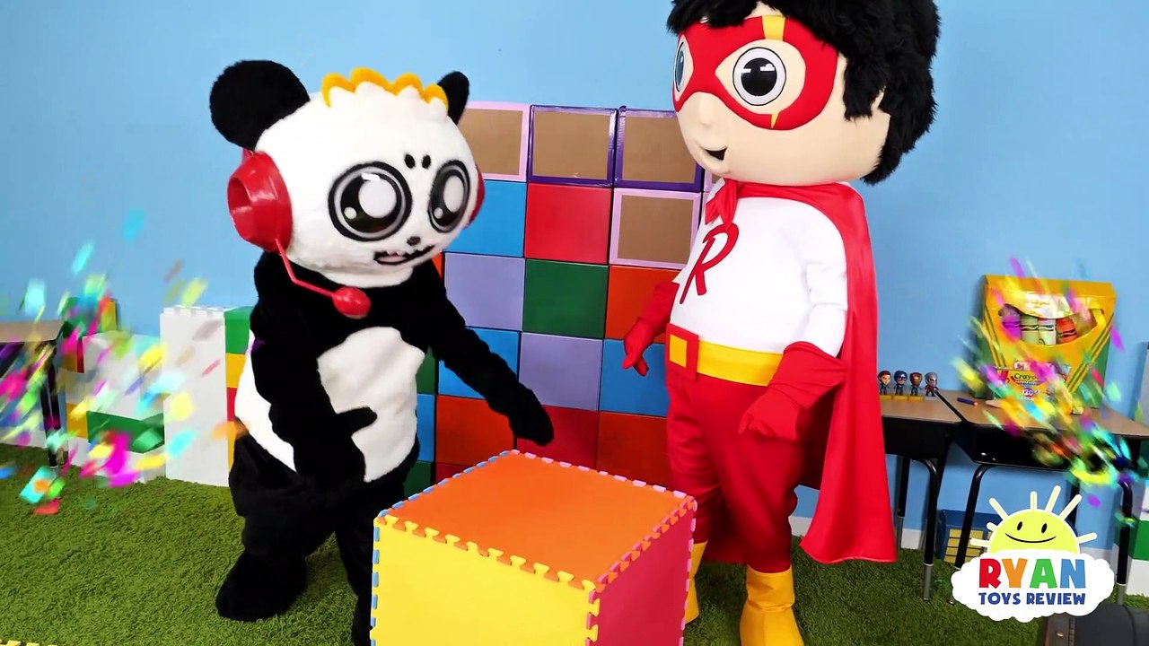 Giant Board Game Challenge with Ryan and Combo Panda! Winners Get Giant Treasure Chest!!!