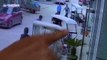 Heroic man stops speeding three-wheeler with toddler inside from hitting glass door in China