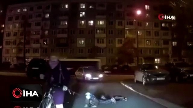 Rusya’da çocuğunu bisikletine bağlayan anne tepki çekti