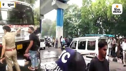 સુરતમાં ડિસ્ટ્રિક્ટ કોર્ટની બહાર પોલીસ અને આરોપીના સંબંધીઓ વચ્ચે હોબાળો મચ્યો