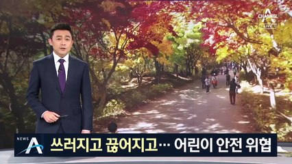 쓰러지고, 끊어지고…어린이 안전 위협하는 ‘승용 왜건’