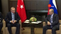 Cumhurbaşkanı Erdoğan, Rusya Devlet Başkanı Putin ile Görüşüyor