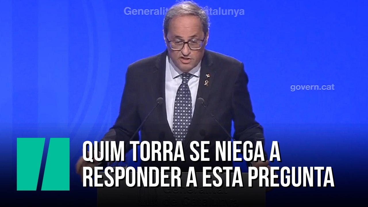 Quim Torra se niega a responder a esta pregunta