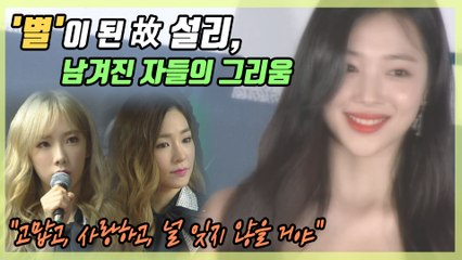 故 설리, "널 잊지 않을 거야" 애도 물결 계속