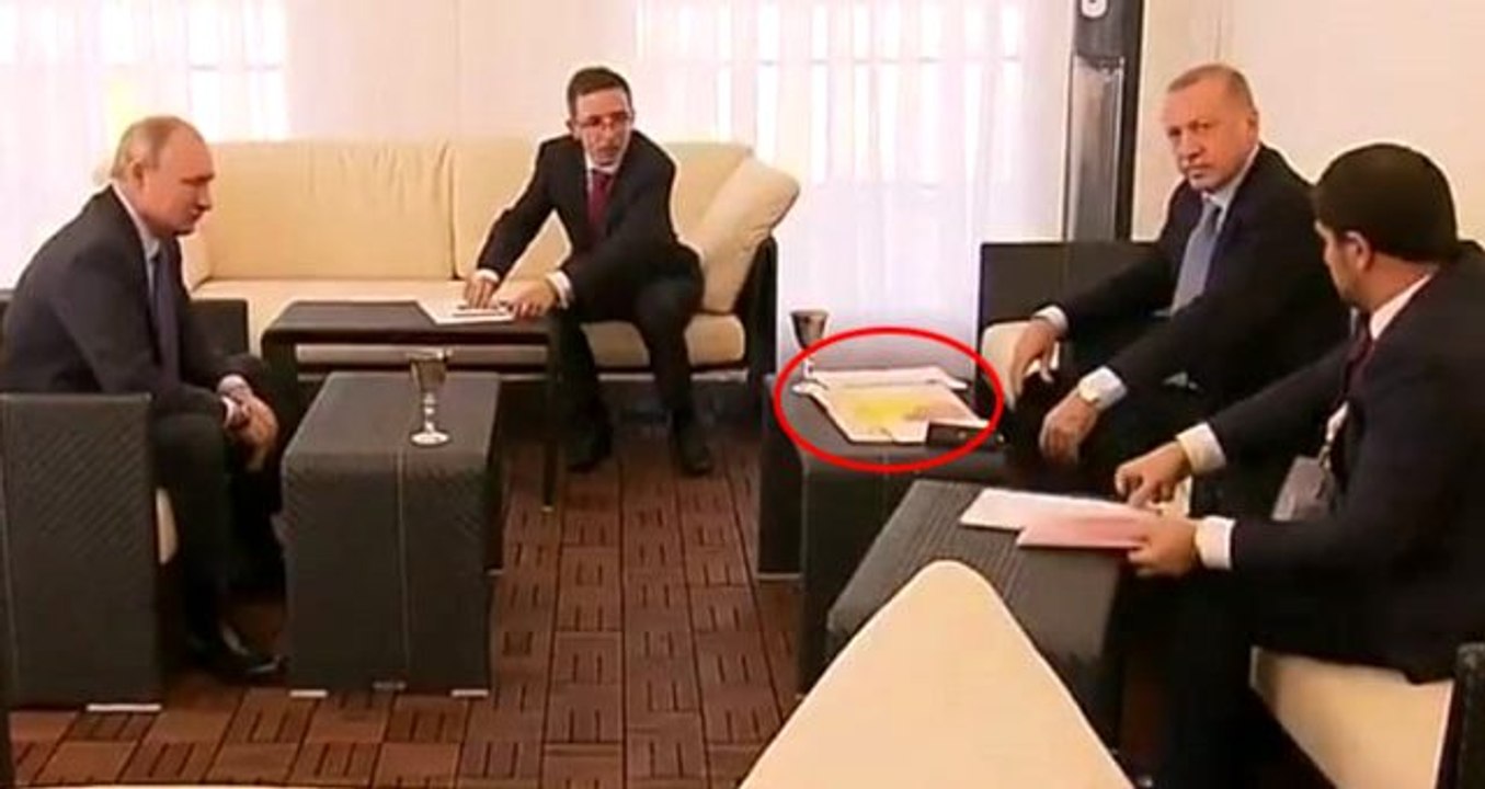 Erdoğan-Putin görüşmesinde dikkat çeken harita detayı