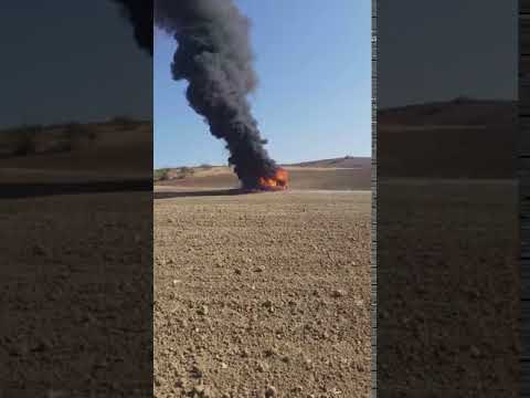 Një autobus i NQP-Shkup në flakë