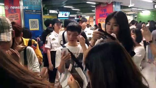 Chinese commuters forced to remove Halloween makeup by Guangzhou metro station staff