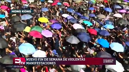 Nuevos disturbios en Hong Kong durante protesta no autorizada