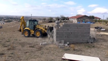 İmara aykırı 20 yapı yıkıldı - AKSARAY