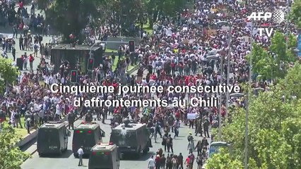 Chili: cinquième journée consécutive d'affrontements dans la capitale