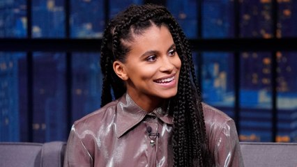 Zazie Beetz Knitted a Hat for Her Cat