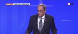 Torra se niega a responder al periodista que le mete un proverbial baño en rueda de prensa: 