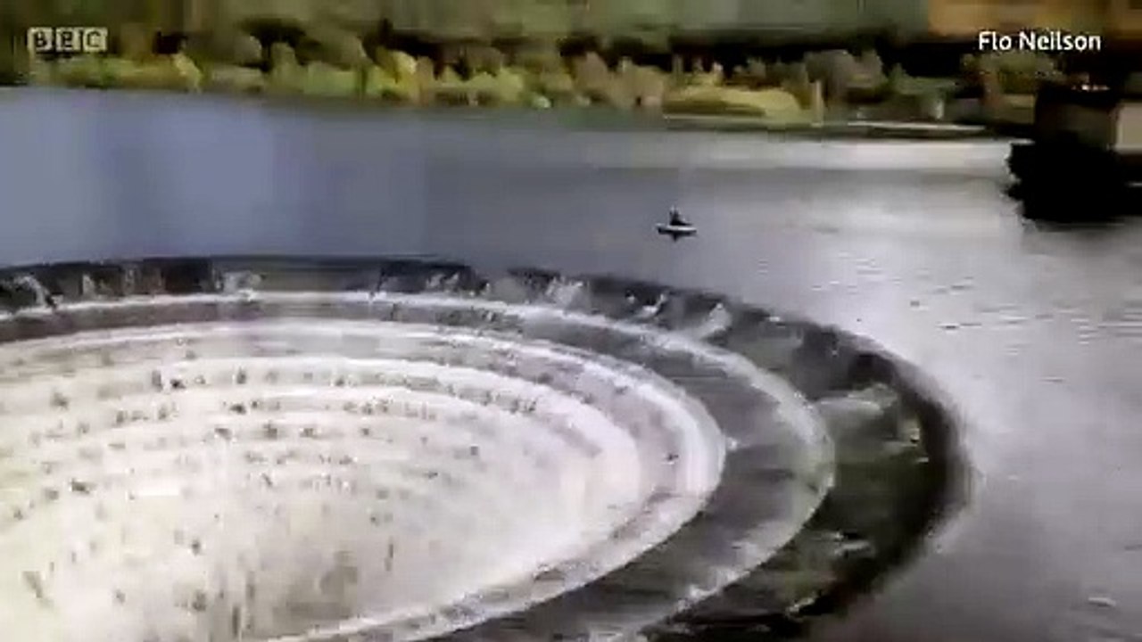 Deux pêcheurs filmés naviguant dangereusement près d'un trou géant