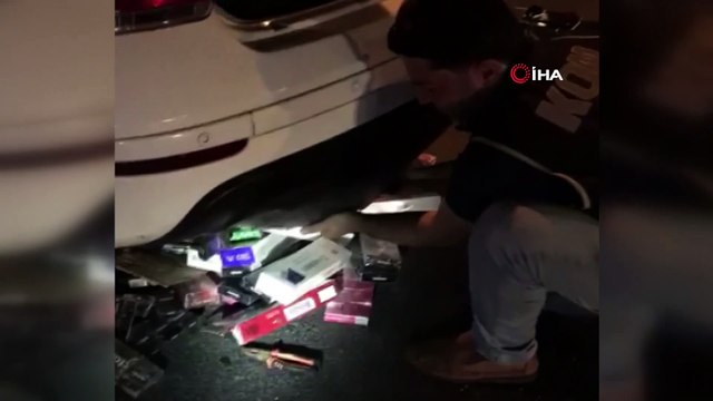 Kaçak sigara operasyonu: Otomobile gizlenen 3 bin 350 paket kaçak sigara ele geçirildi
