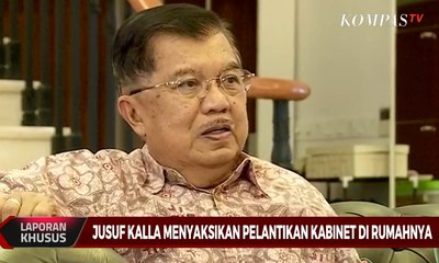 Jusuf Kalla Menyaksikan Pelantikan Kabinet di Rumahnya