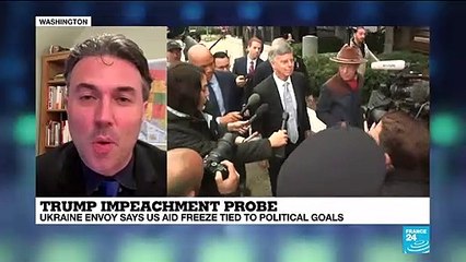 US enoy says Trump explicitly tied Ukraine aid to inquiry