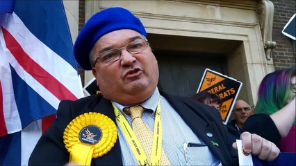 Pro and anti-Brexit demonstrations in Worthing