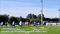 Formello, la rifinitura della Lazio prima della partenza per Glasgow