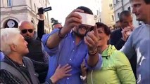 Matteo Salvini per le strade di Perugia