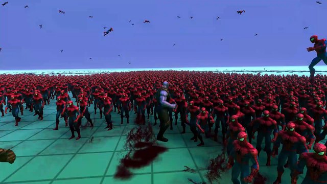 50 Thanos Vs 50000 Spiderman