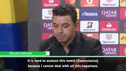 Gallardo 'full of joy' after River's Superclasico win.