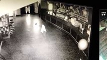 Spooky CCTV captures what appears to be a poltergeist knocking down bar stool and rattling glasses in a deserted nightclub
