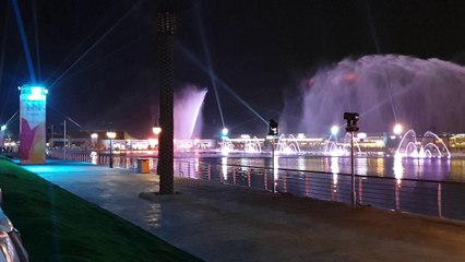 نافورة بوليفارد تتراقص احتفالًا بتأهل الهلال إلى نهائي آسيا