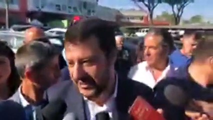 Salvini a Rocca Cencia (Roma) dallo stabilimento dell’Ama (23.10.19)