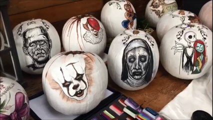 Terrifyingly good pumpkin artwork by Sunderland artist Carma Conroy Brown