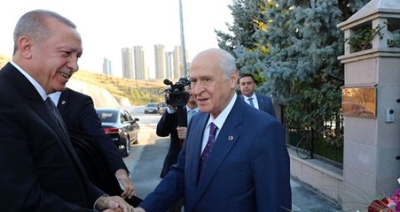 Cumhurbaşkanı Erdoğan'ın Bahçeli'yi ziyaretinde dikkat çeken detay