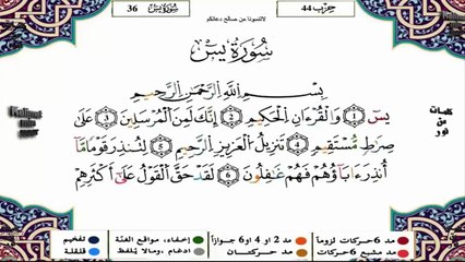 -القراءات المختلفة لبعض الايات من سورة - يس