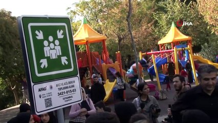 Kağıthane’de acil durumlarda toplanma alanlarına karekod uygulaması sistemi tanıtıldı