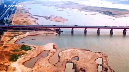 Lack of rain in China causes parts of Asia's largest river to dry up
