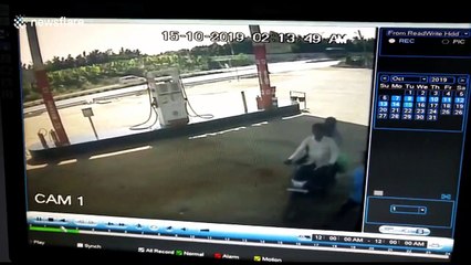 Car with five passengers sent flying in crash by petrol station in central India