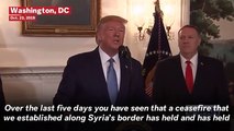 Trump Announces Permanent Ceasefire In Syria, Lifts Sanctions Against Turkey