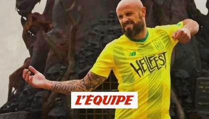 Le maillot du FC Nantes en mode Hellfest - Foot - WTF