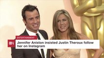Jennifer Aniston Gets Celebrity Instagram Followers