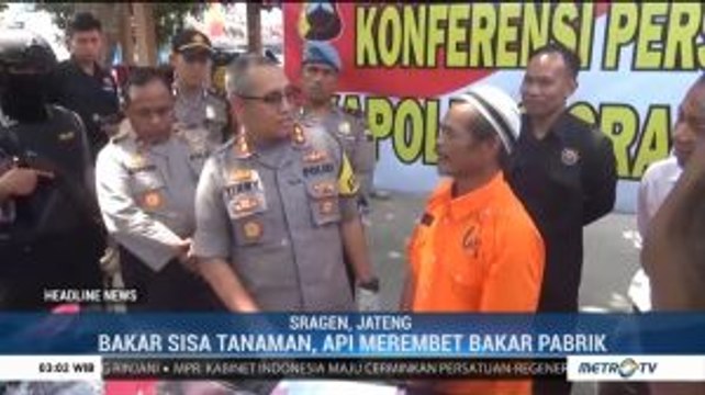 Bakar Sisa Tanaman, Api Merembet Bakar Pabrik