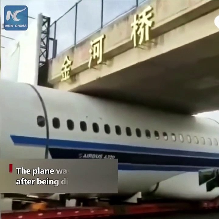 Un avion se retrouve coincé sous un pont