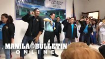 Manila Mayor Isko Moreno danced with employees of Ospital ng Maynila