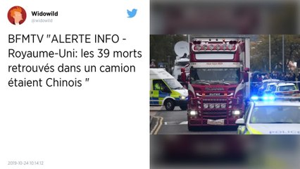 Royaume-Uni: les 39 morts retrouvés dans un camion étaient Chinois