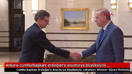 Ankara-cumhurbaşkanı erdoğan'a avusturya büyükelçisi johannes wimmer güven mektubu takdim etti
