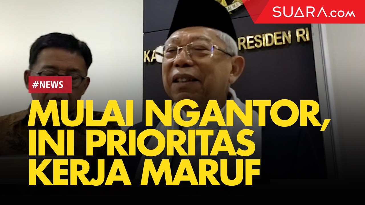 Saat Maruf Amin Menjawab Berbagai Pertanyaan Media