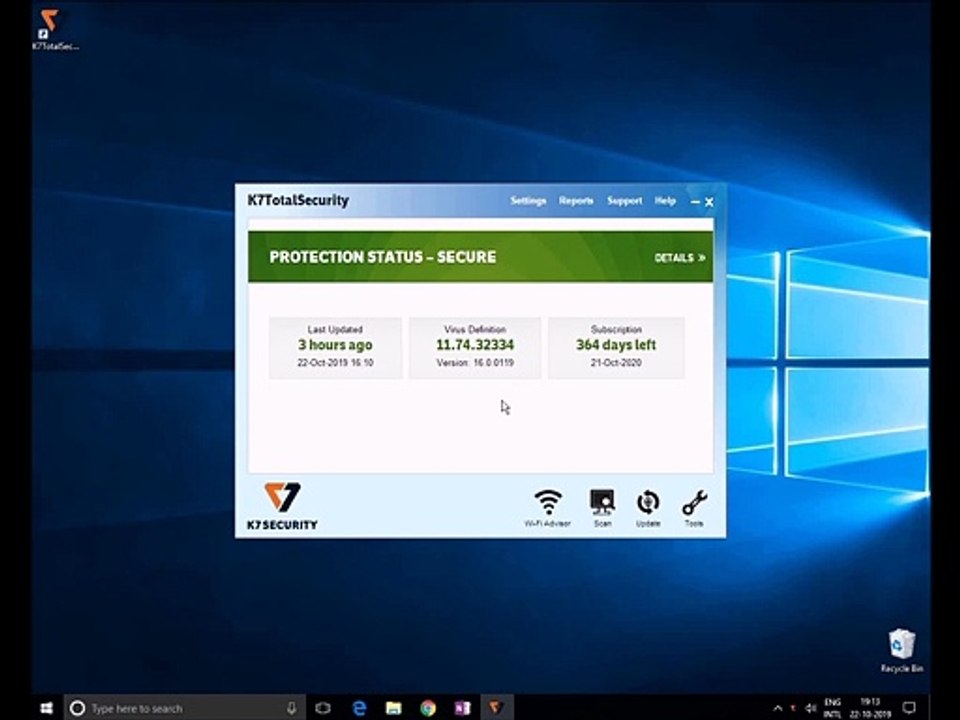 K7 Total Security Web filter