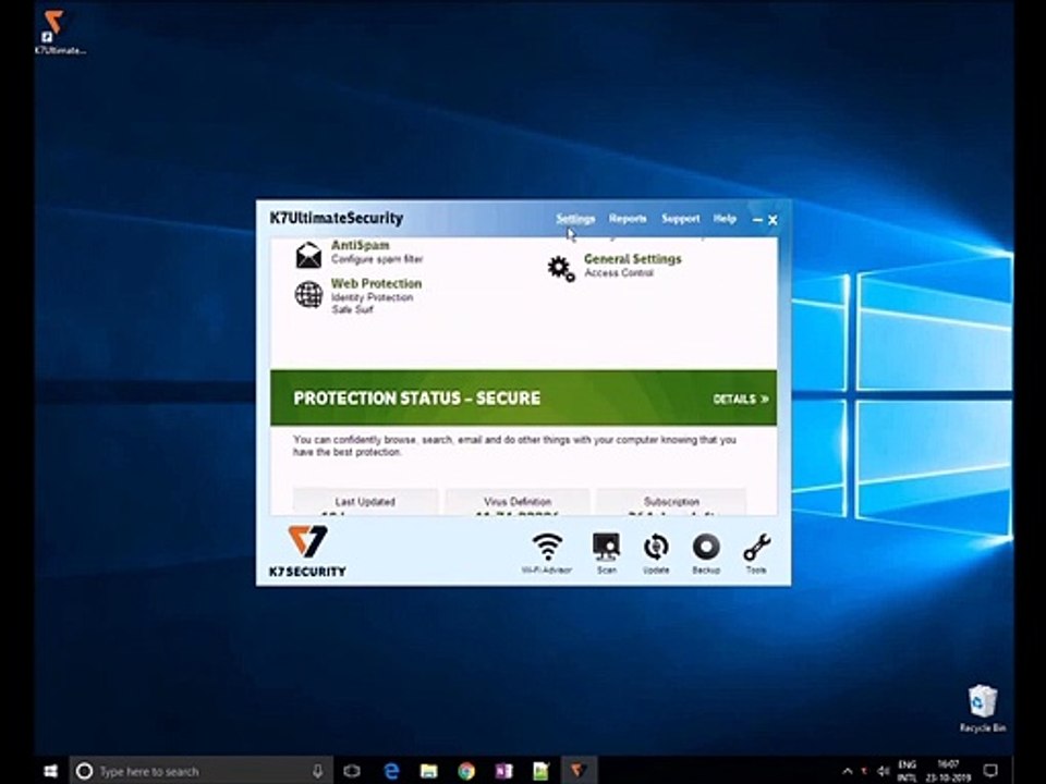 K7 Ultimate Security Application Control
