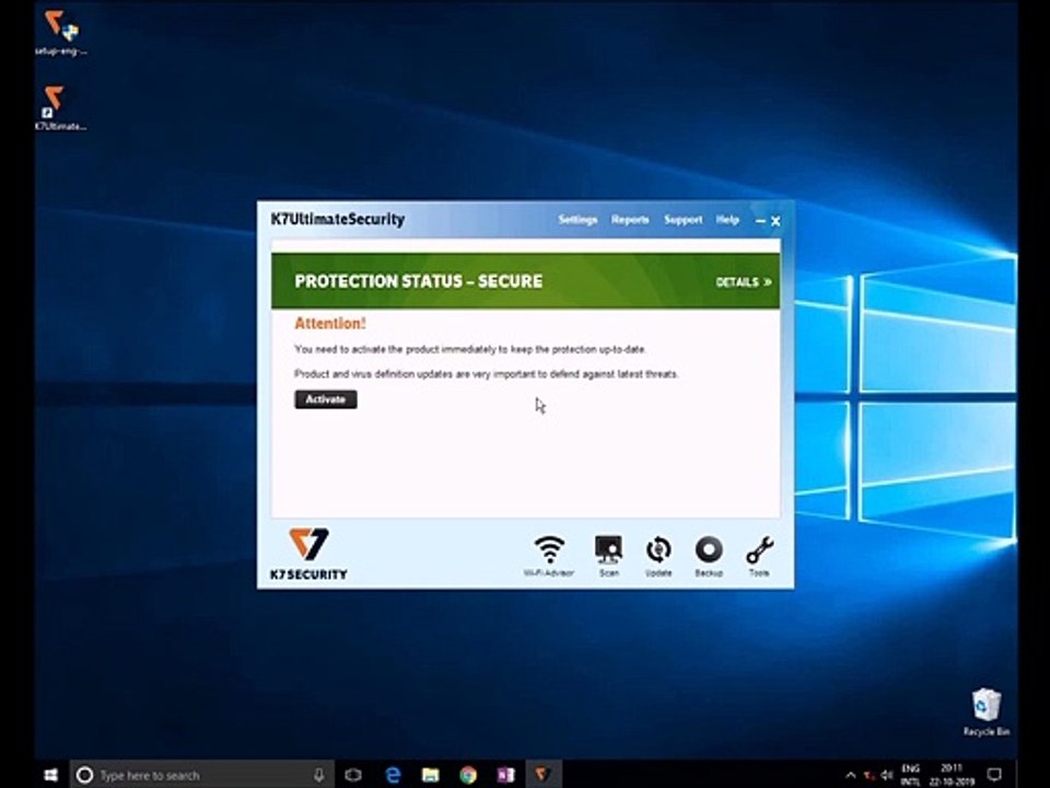 K7 Ultimate Security Installation & Activation