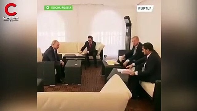 Erdoğan-Putin görüşmesinde dikkat çeken harita detayı