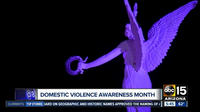 Phoenix lights up in purple for domestic violence awareness