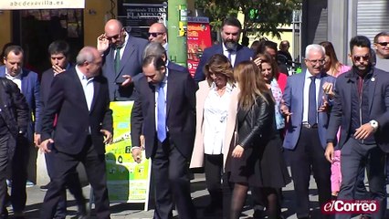 Ábalos y Díaz homenajean a represaliados del franquismo en Sevilla